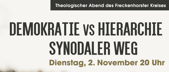 Artikel Demokratie versus Hierarchie - synodaler Weg, 02.11.2021